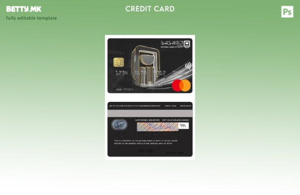 модерен стил Египет Националната банка на Египет платина мастер картички шаблон